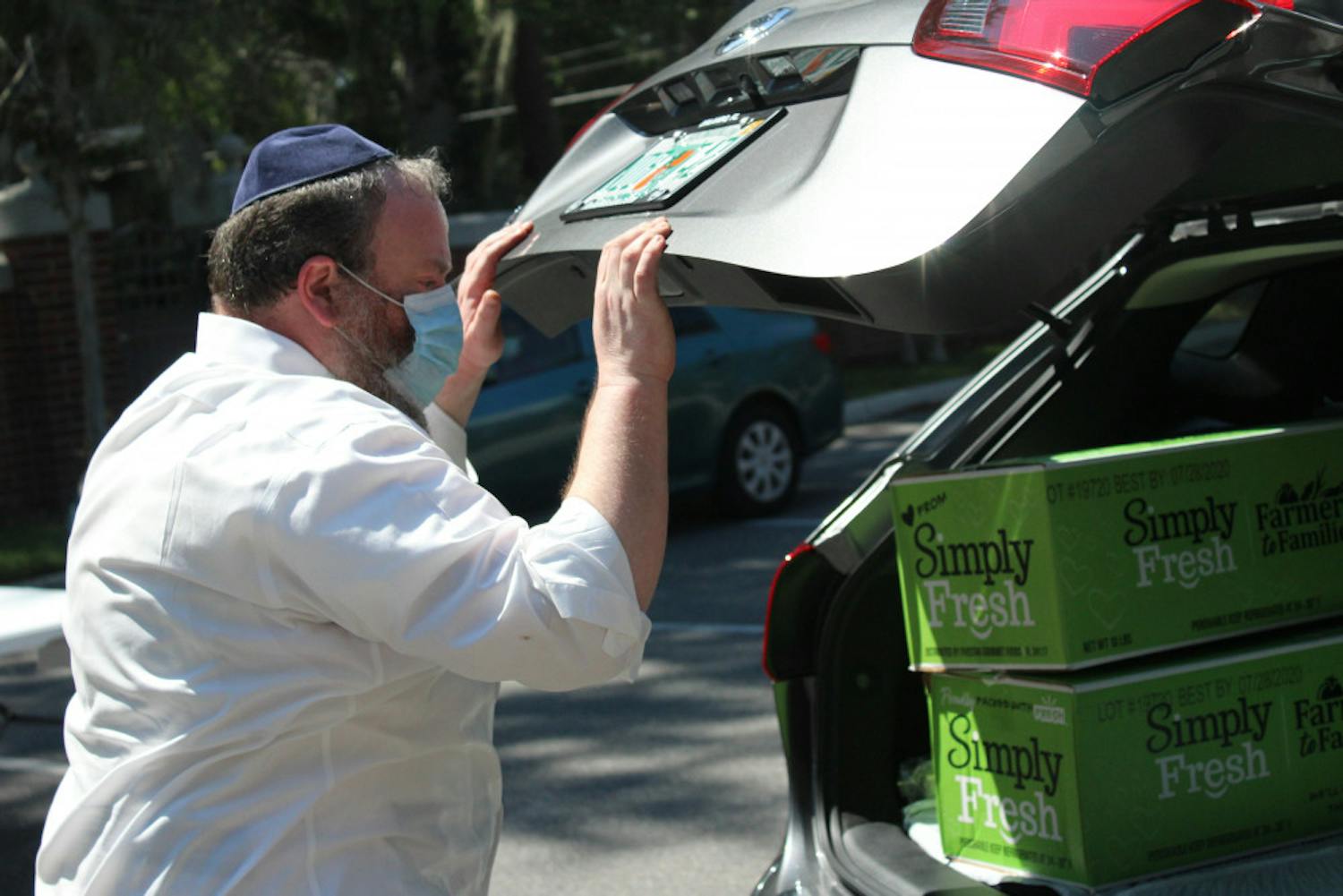 The Lubavitch-Chabad Jewish Student &amp; Community Center hosted a free food distribution event July 16. The food drive was held as COVID-19 numbers spike in the county and state as a way to support homebound individuals and families during the pandemic. 