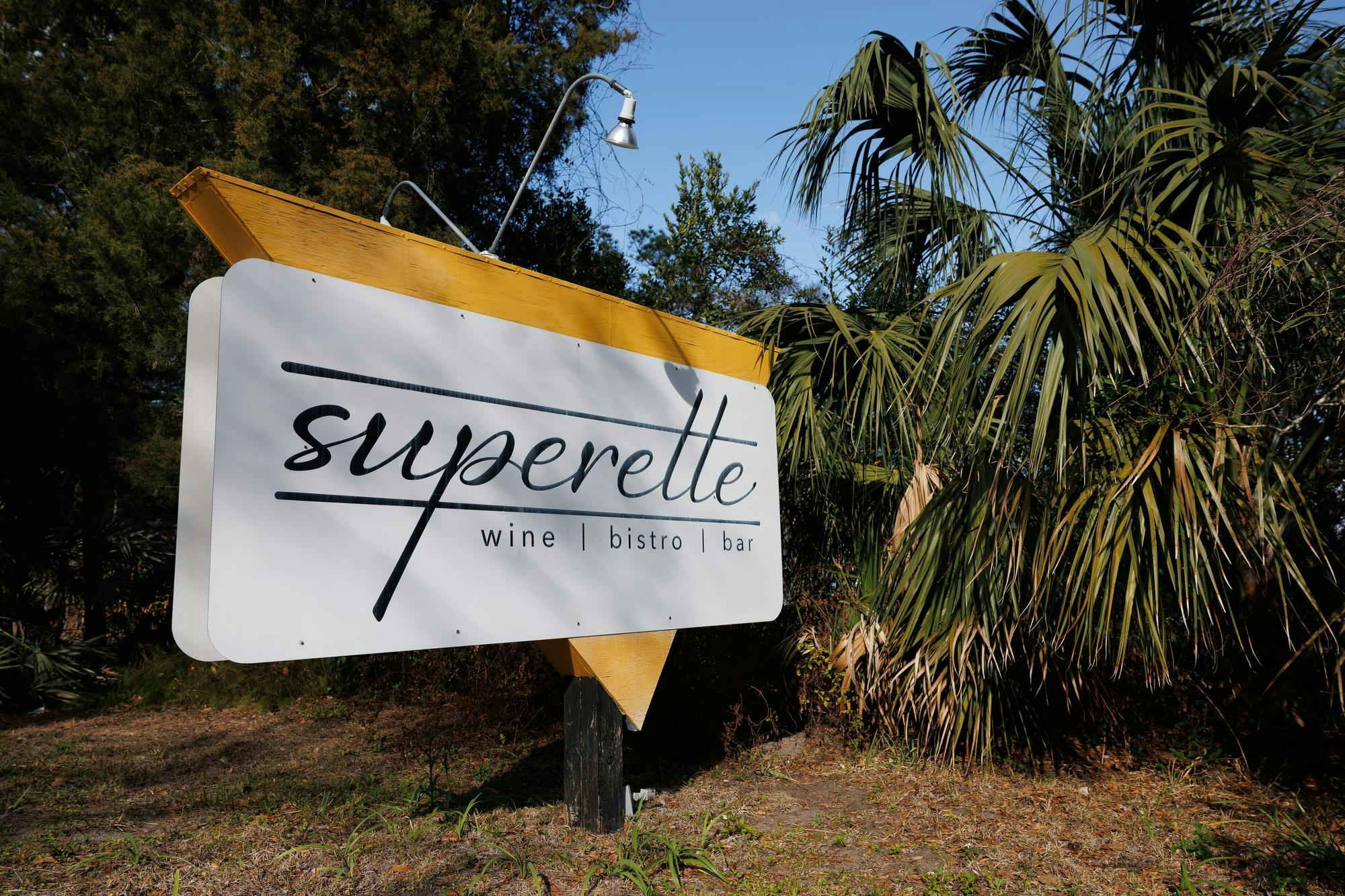 The restaurant sign outside of Superette in Gainesville, Fla., Tuesday, March 4, 2026.