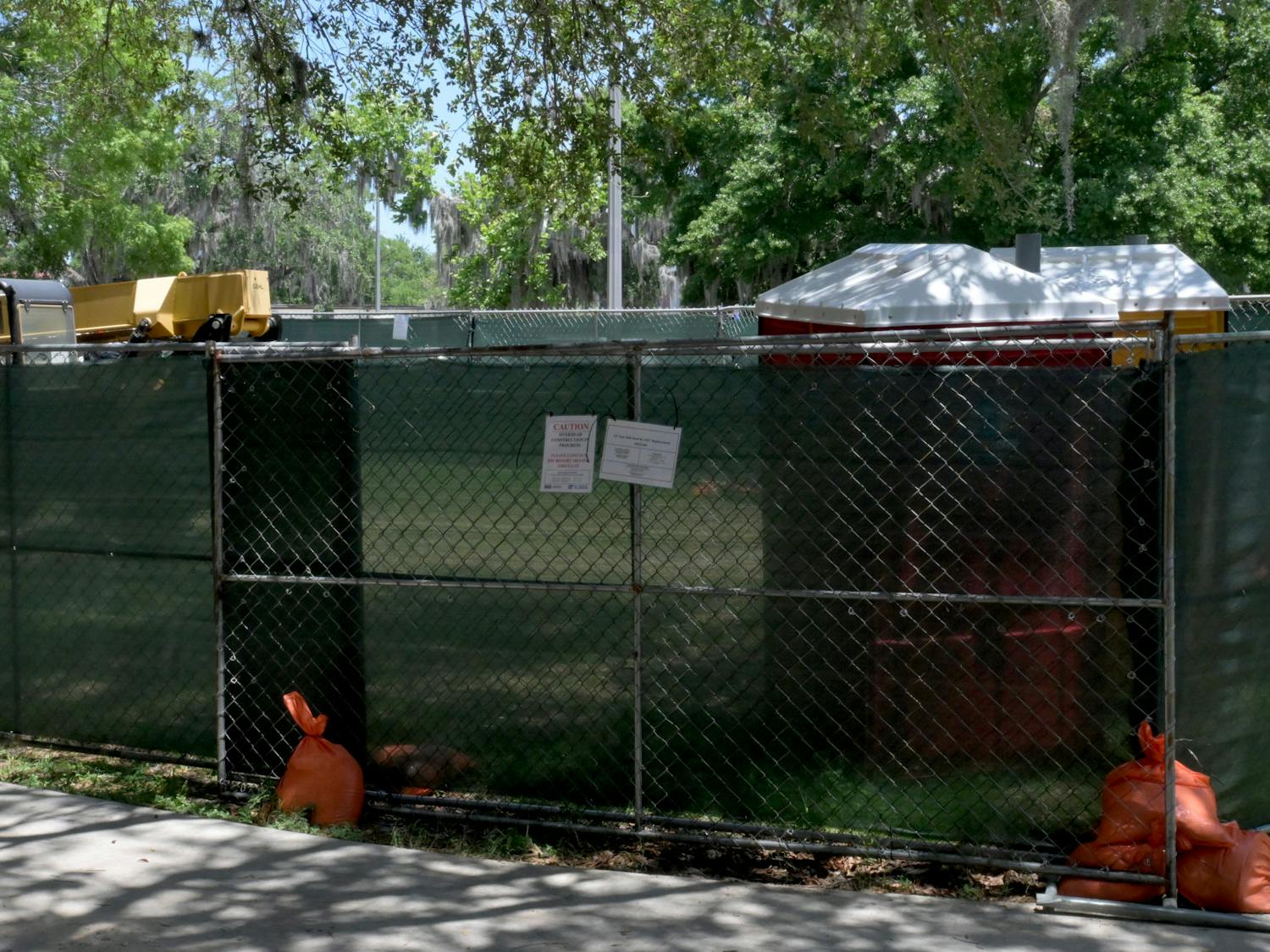 Construction has begun and is in progress on UF campus on Saturday, May 24, 2025.