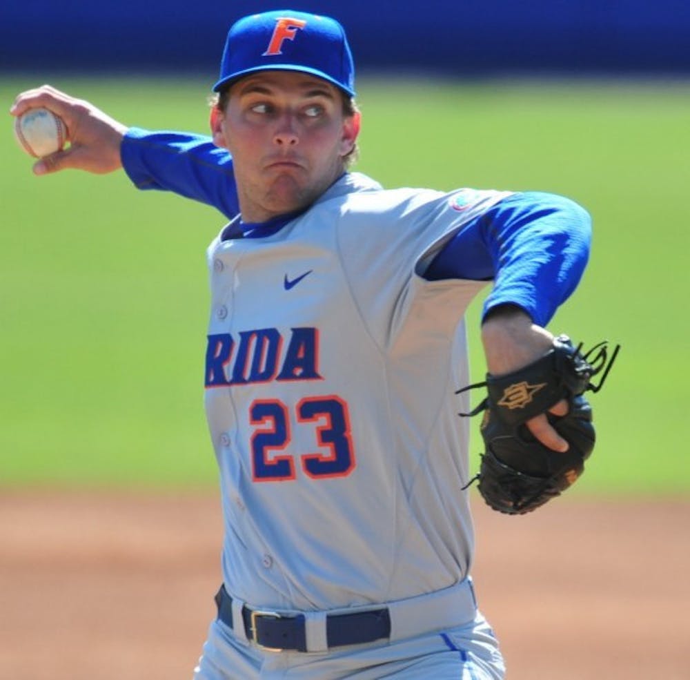<p>Gators sophomore pitcher Jonathan Crawford is in competition for the midweek starter’s role. He threw just 3.2 innings as a freshman last year.</p>