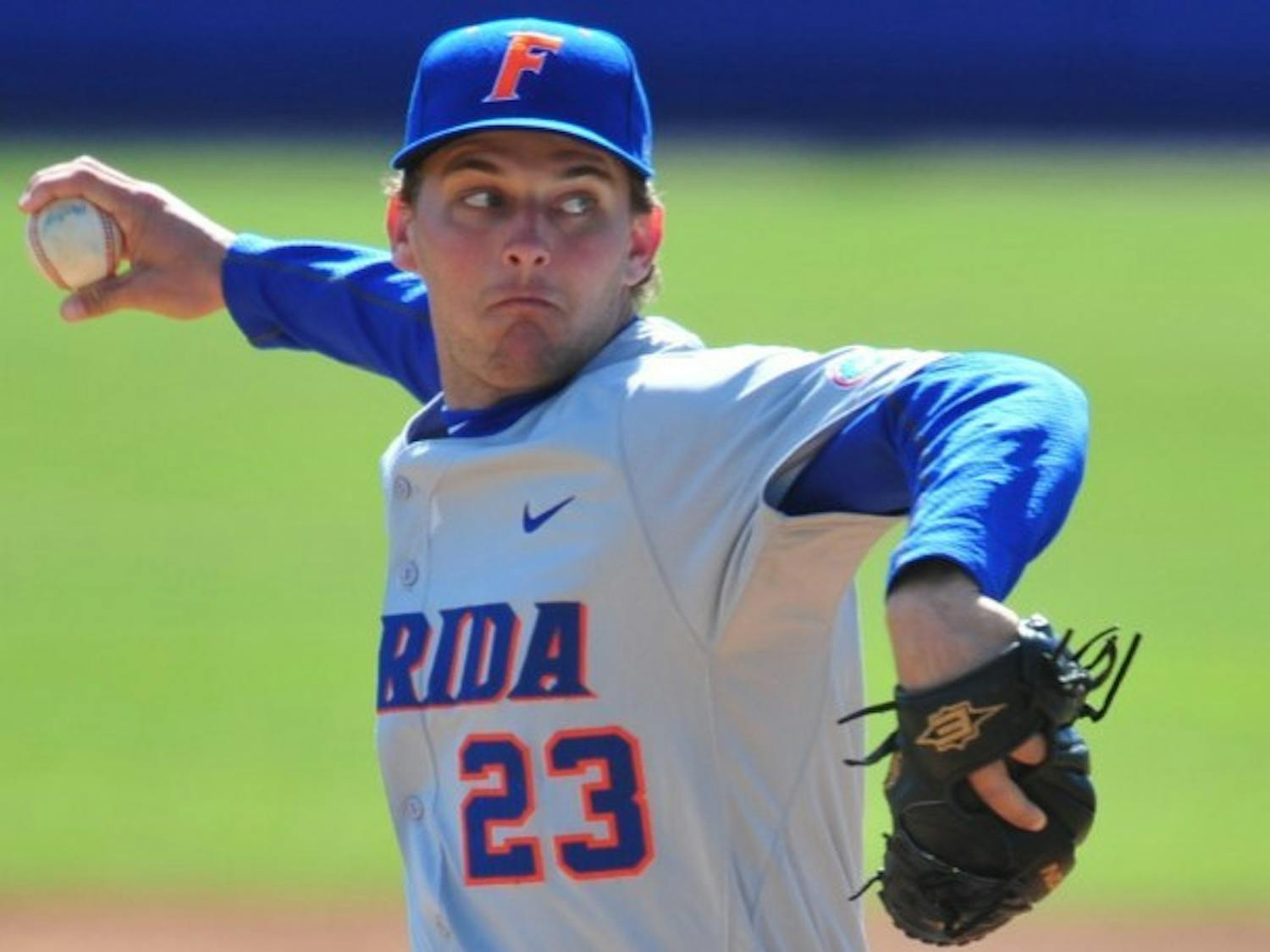 Gators sophomore pitcher Jonathan Crawford is in competition for the midweek starter’s role. He threw just 3.2 innings as a freshman last year.