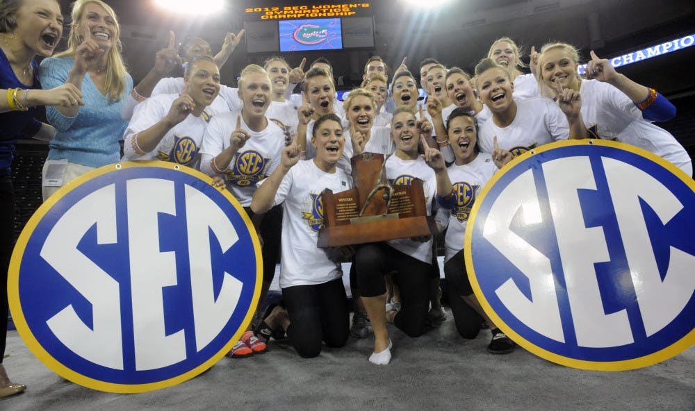 The No. 1 UF gymnastics squad was one of seven Top-15 teams competing at the SEC Gymnastics Championship on Saturday in Duluth, Ga.