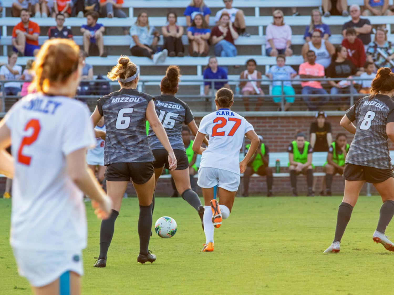 Forward Vanessa Kara scored the first goal against the Tigers Thursday night. It was her sixth goal in the last four matches.