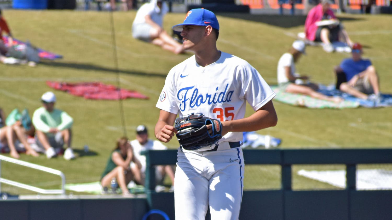 Early pitching struggles and stagnant bats contributed to the Gators’ 10-2 loss against FSU on Tuesday night. Photo from UF-Jacksonville game March 14.