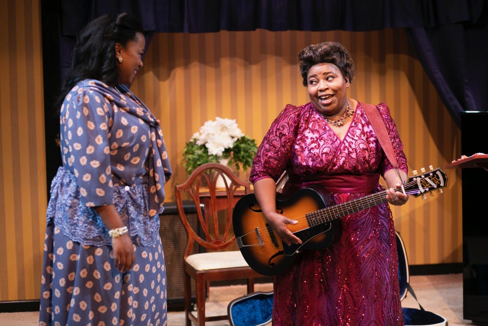 Hillary Scales-Lewis and Illeana Kirven in "Marie and Rosetta." Guitar player and gospel singer Sister Rosetta Tharpe is recognized today as a pioneer of rock 'n' roll.