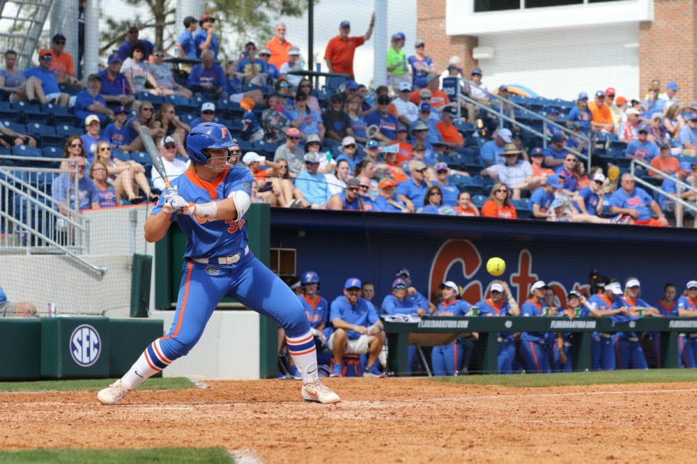 <p>Catcher Kendyl Lindaman batted in a run in the bottom of the fifth inning to help UF defeat the Boston University Terriers on Friday.</p>