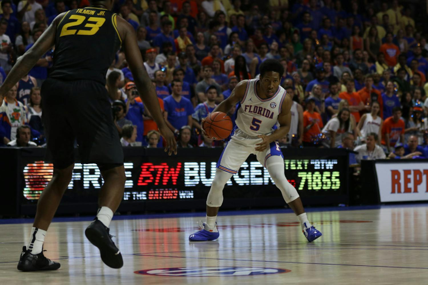 Senior guard KeVaughn Allen has scored in double figures in 22 of the Gators’ 27 games this season, and he has led the team in scoring 11 times.