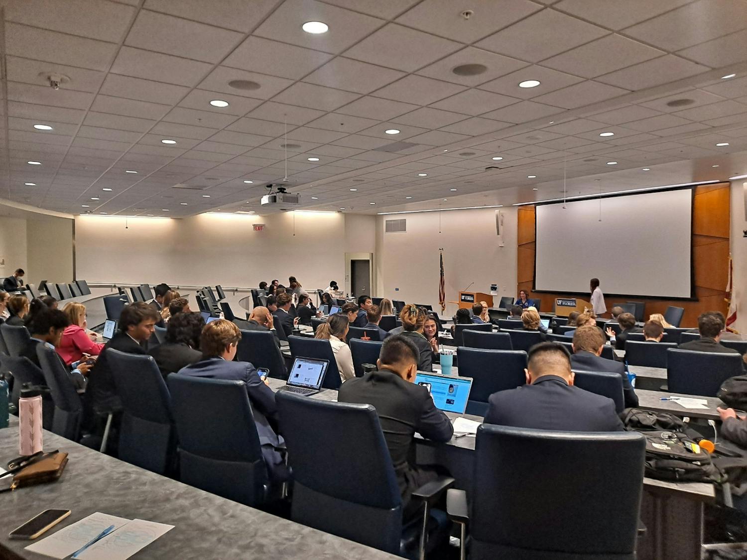 The UF Student Senate meets in the Senate Chamber of the Reitz Union June 7, 2022. 