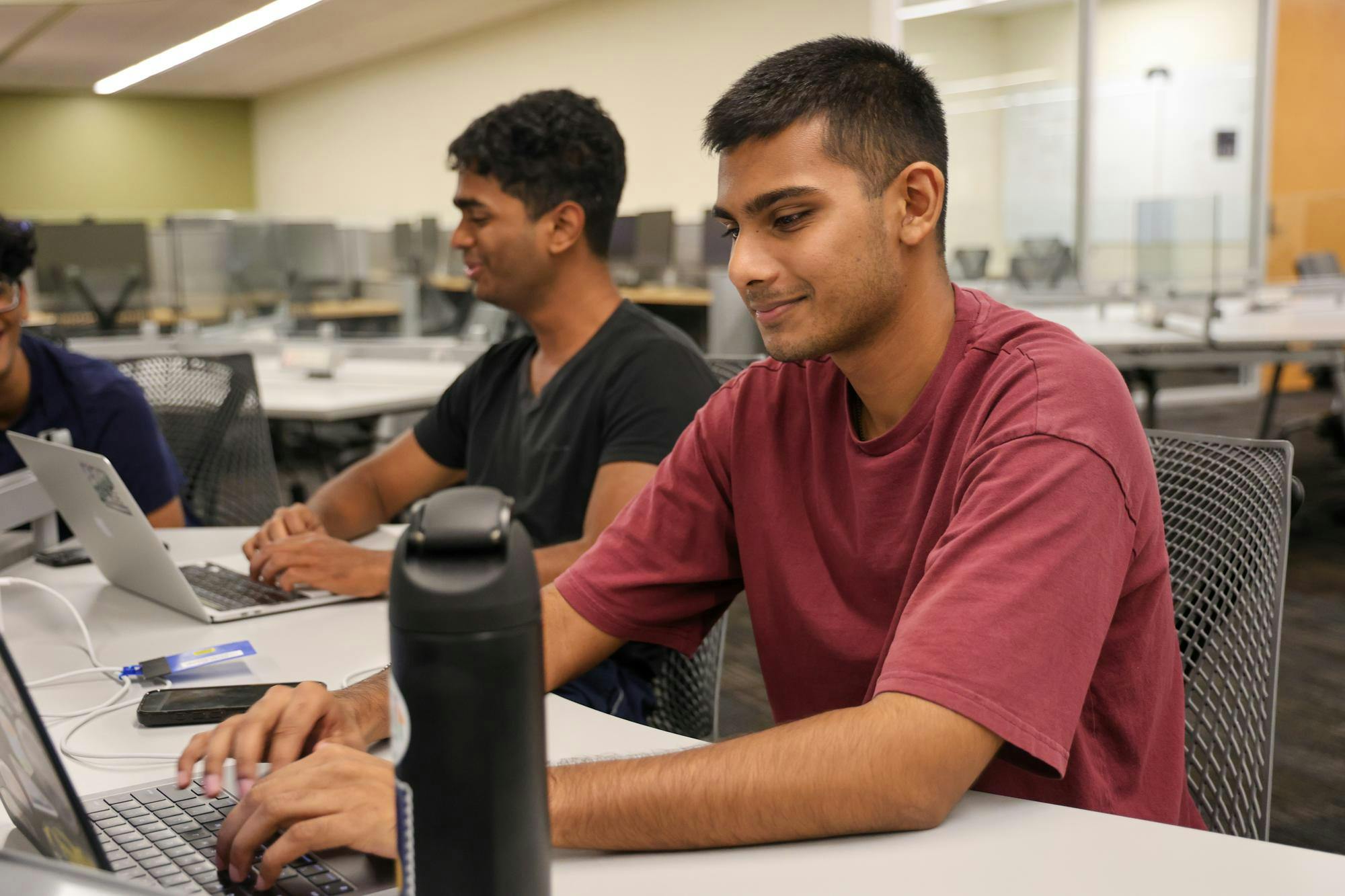 UF third-year marketing student Aakash Badree works on his computer in Marston Library at UF on Friday, Aug. 28, 2026, in Gainesville, Fla.