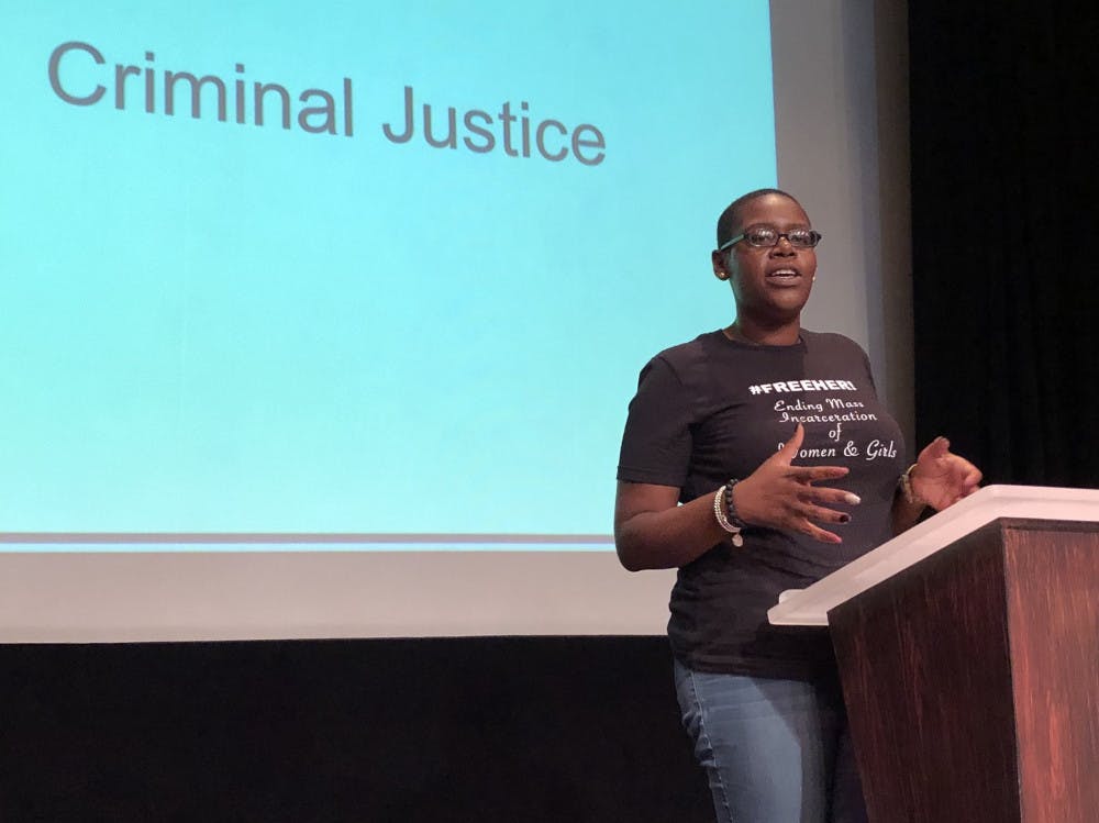 <p>Jhody Polk shares her story of incarceration </p>