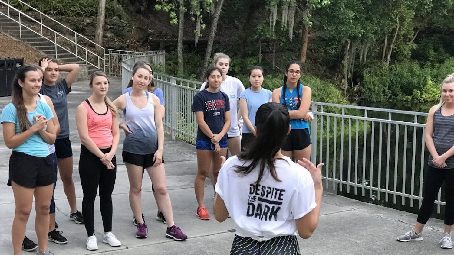 Eighteen runners partook in the first event of the UF chapter of Despite the Dark. The group’s goal is to encourage the conversation and activity of running safely at nigh