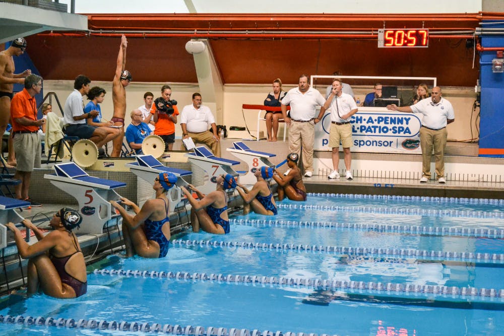 <p>The Florida women's swimming and diving team defeated FGCU on Saturday 173-125 where UF won 12 of the 16 total events.</p>