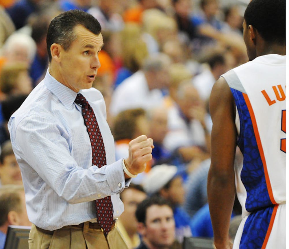 <p>Florida coach Billy Donovan had to talk to his son before confirming an exhibition between UF and his school, Catholic University.</p>