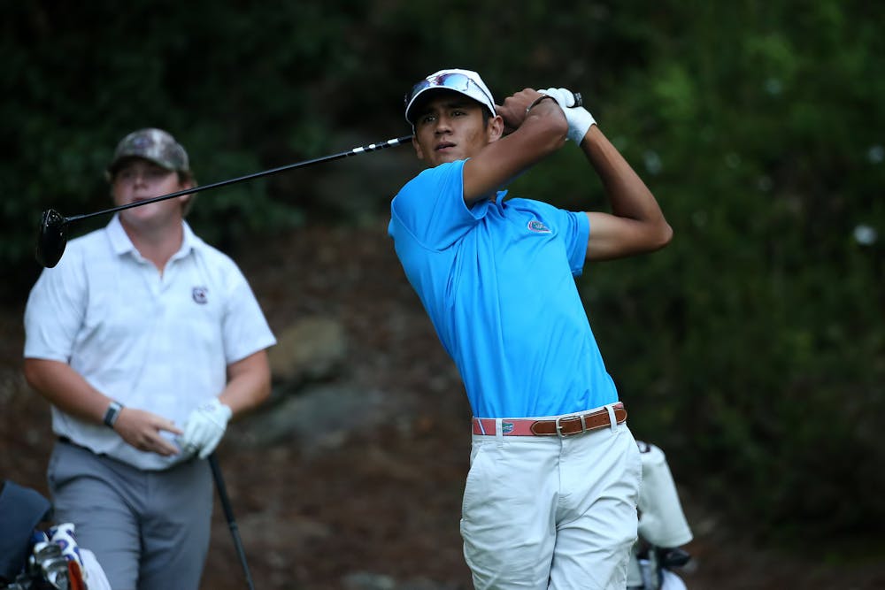 <p>Florida&#x27;s Ricky Castillo competes during the SEC Match Play Championships at Shoal Creek Club in Birmingham, Alabama.</p>