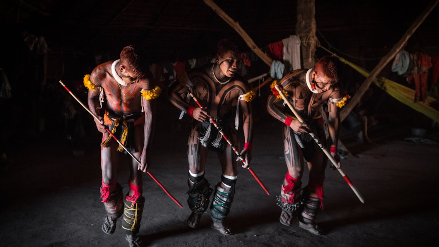 A traditional dance performed by the indigenous Kuikuro people in the Brazilian Amazon, which Michael Heckenberger has worked with for the past 27 years. He designed Amazon Hope to help save these people and the rainforest they live in. 