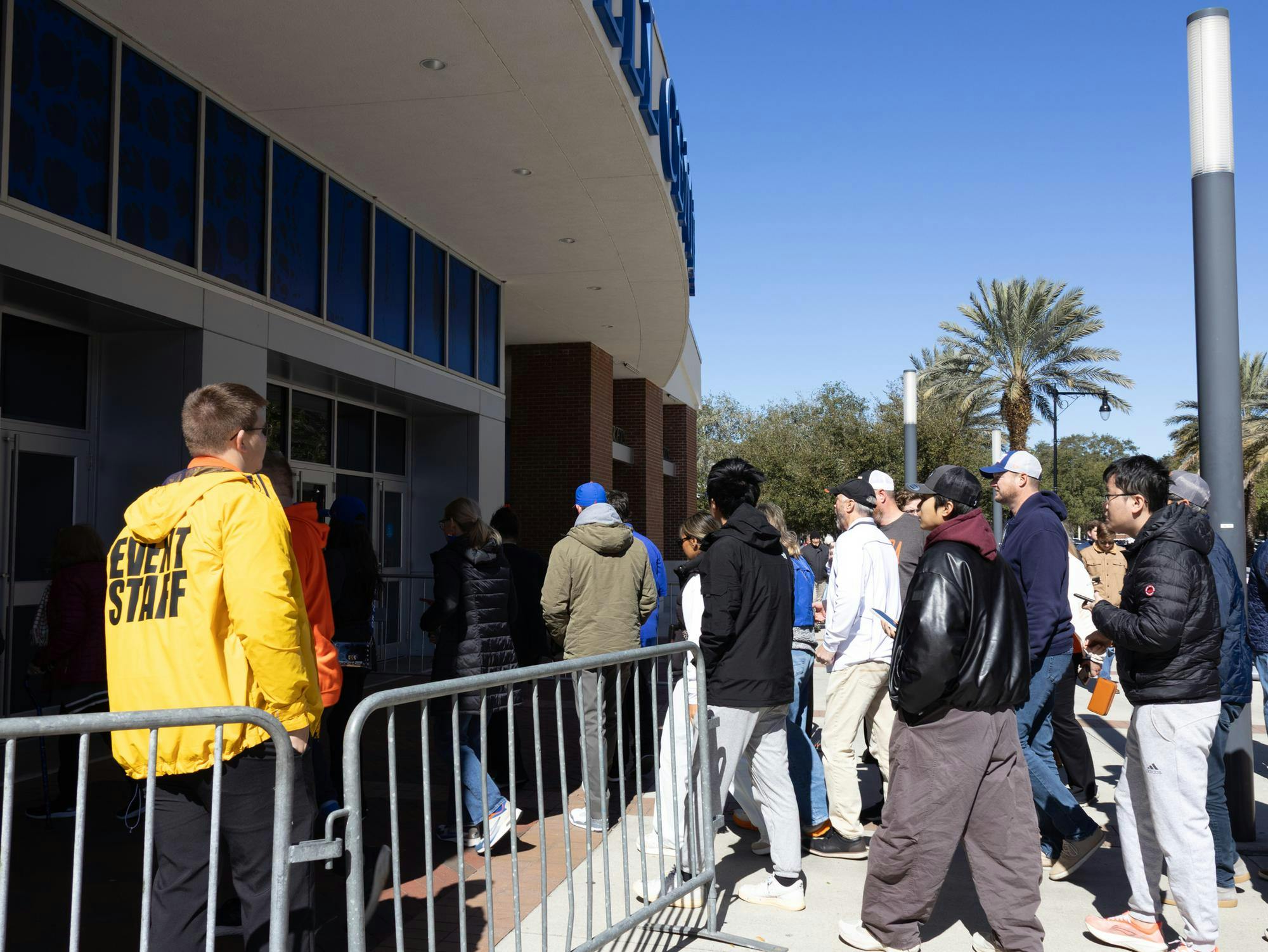 Florida Fans enter the Stephen O’Connell Center for the Men’s Basketball game against Alabama, Sunday, Feb. 1, 2026, in Gainesville, Fla.