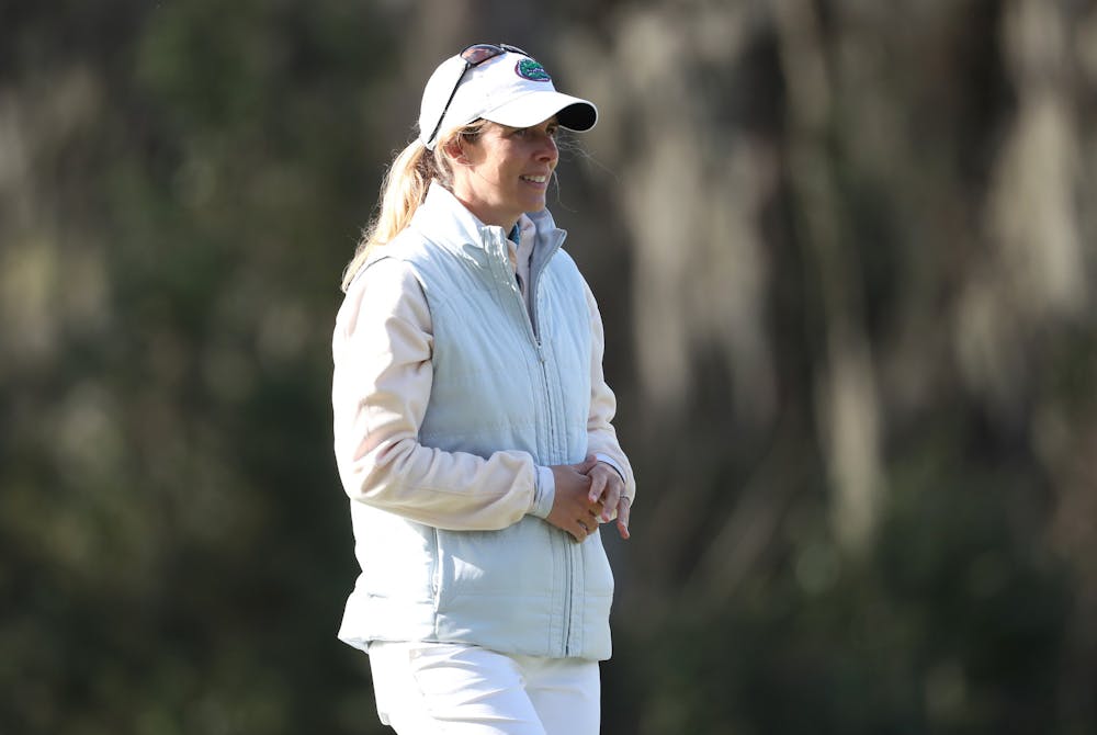 Florida Gators women's golf coach Emily Glaser on Monday, February 22, 2021 at the Mark Bostick Golf Course in Gainesville, FL. Photo courtesy of the UAA.