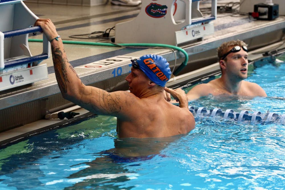 Caeleb Dressel won the 200 fly Saturday afternoon against FAU. His win was one of seven consecutive victories for the men's team to start the event. 