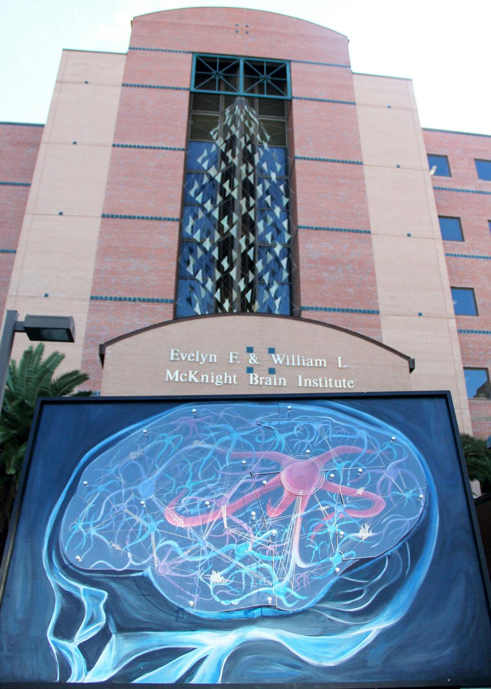 <p>Sorina Vaziri created a 4-by-6-foot piece to hang in the McKnight Brain Institute. The 21-year-old aimed to depict neurons in a modern way.</p>