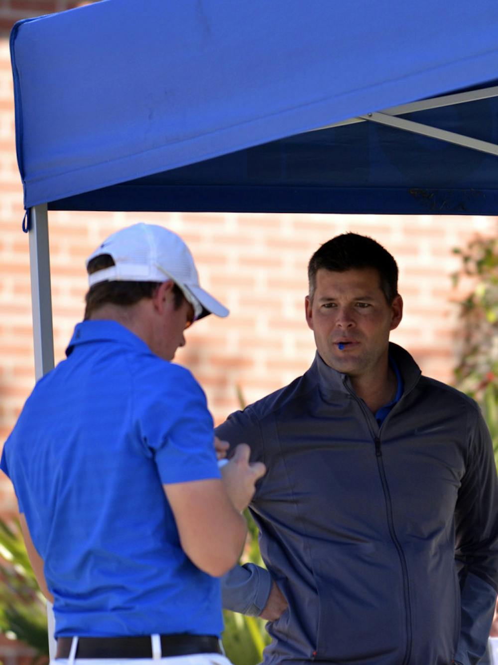 <p>J.C. Deacon looks on during the 2016 SunTrust Invitational at the Mark Bostick Golf Course.</p>