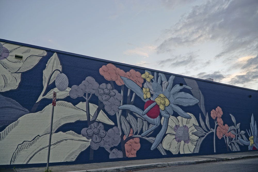A mural in the 352Walls Project decorates the north wall of The Top, facing Northwest First Avenue, on Dec. 3, 2015.