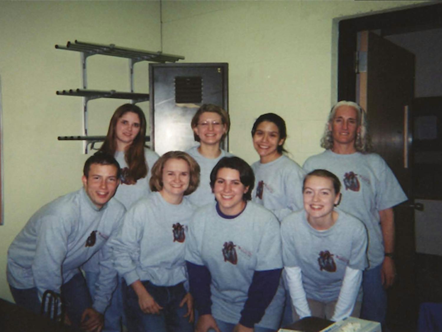 Front row, far right.