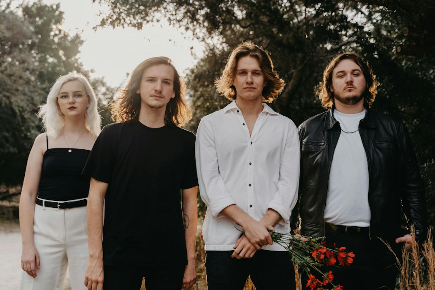 (L-R) Madeline Jarman (bass), Tristan Duncan (guitar), Dillon Basse (vocals) and Adrian Walker (drums) of flipturn will be kickstarting their 2020 "Something You Needed" tour at High Dive this Saturday. 