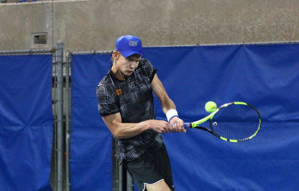 The Gators men's tennis team avenged its SEC Tournament loss and advanced to the NCAA Tournament quarterfinals by defeating Tennessee on Saturday.
