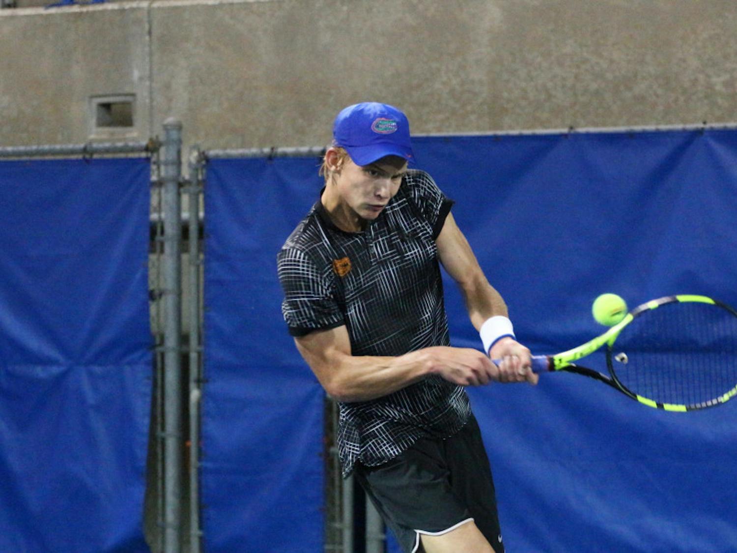 The Gators men's tennis team avenged its SEC Tournament loss and advanced to the NCAA Tournament quarterfinals by defeating Tennessee on Saturday.