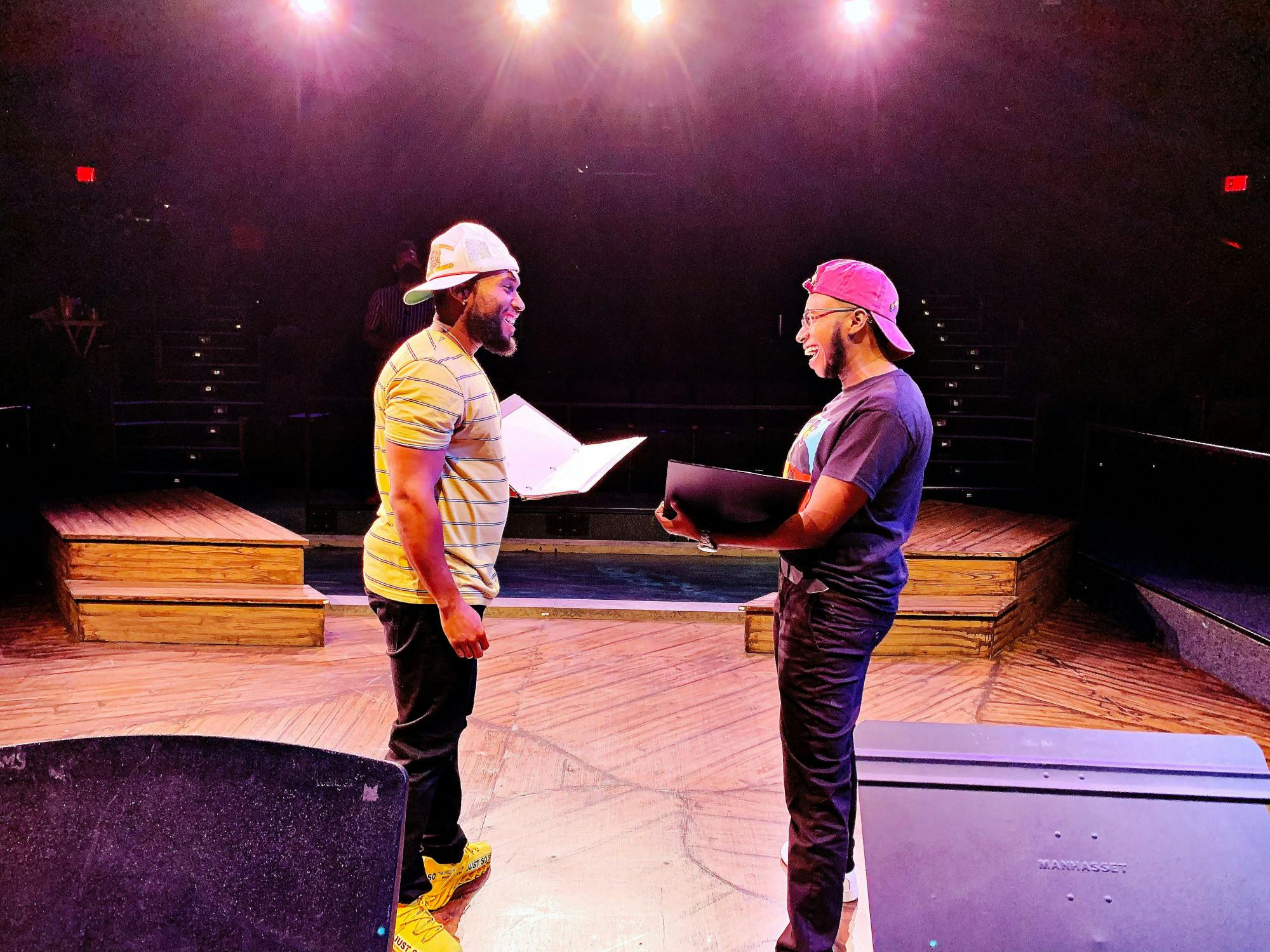 Teroy Roberts and Jay Nixon in the performance &quot;Terrence.&quot; (Courtesy of Michelle Bellaver)