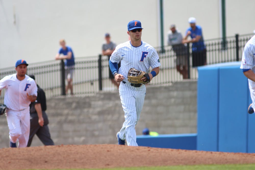 <p>Right fielder Wil Dalton went 4 for 5 on Friday in Florida's 13-5 win over Columbia at the Gainesville Regional. He nearly hit the cycle but was thrown out sliding into third base. </p>