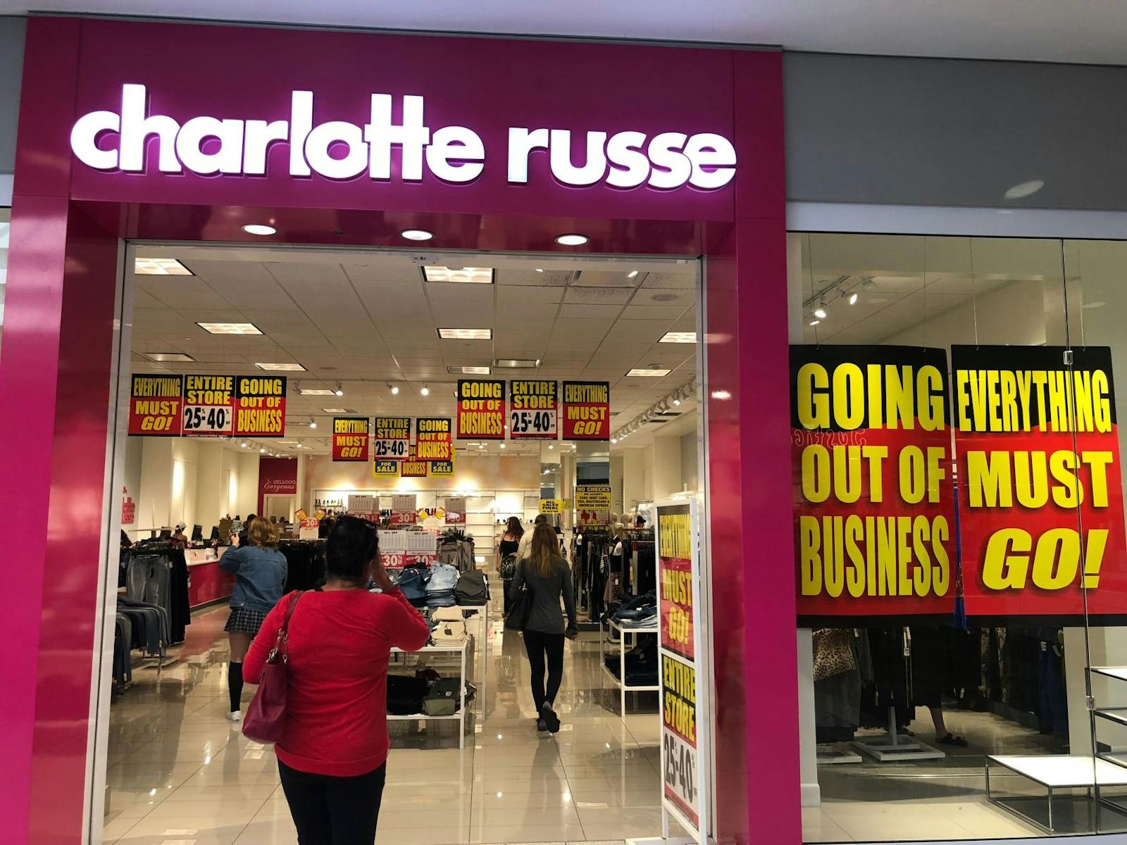 Charlotte Russe is closing all stores and going out of business