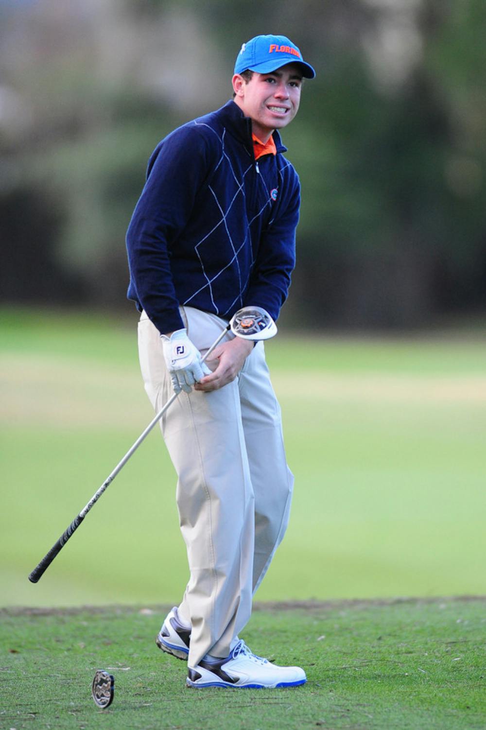<p>Richard Donegan stands on the course during the Suntrust Gator Invitational on Feb. 15 at the Mark Bostick Golf Course.</p>