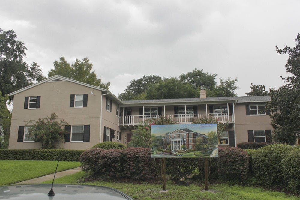 The Sigma Kappa house sits at 1108 E. Panhellenic Drive on Sunday. The 11,000-square-foot house is scheduled for demolition and will be rebuilt more than twice its original size.