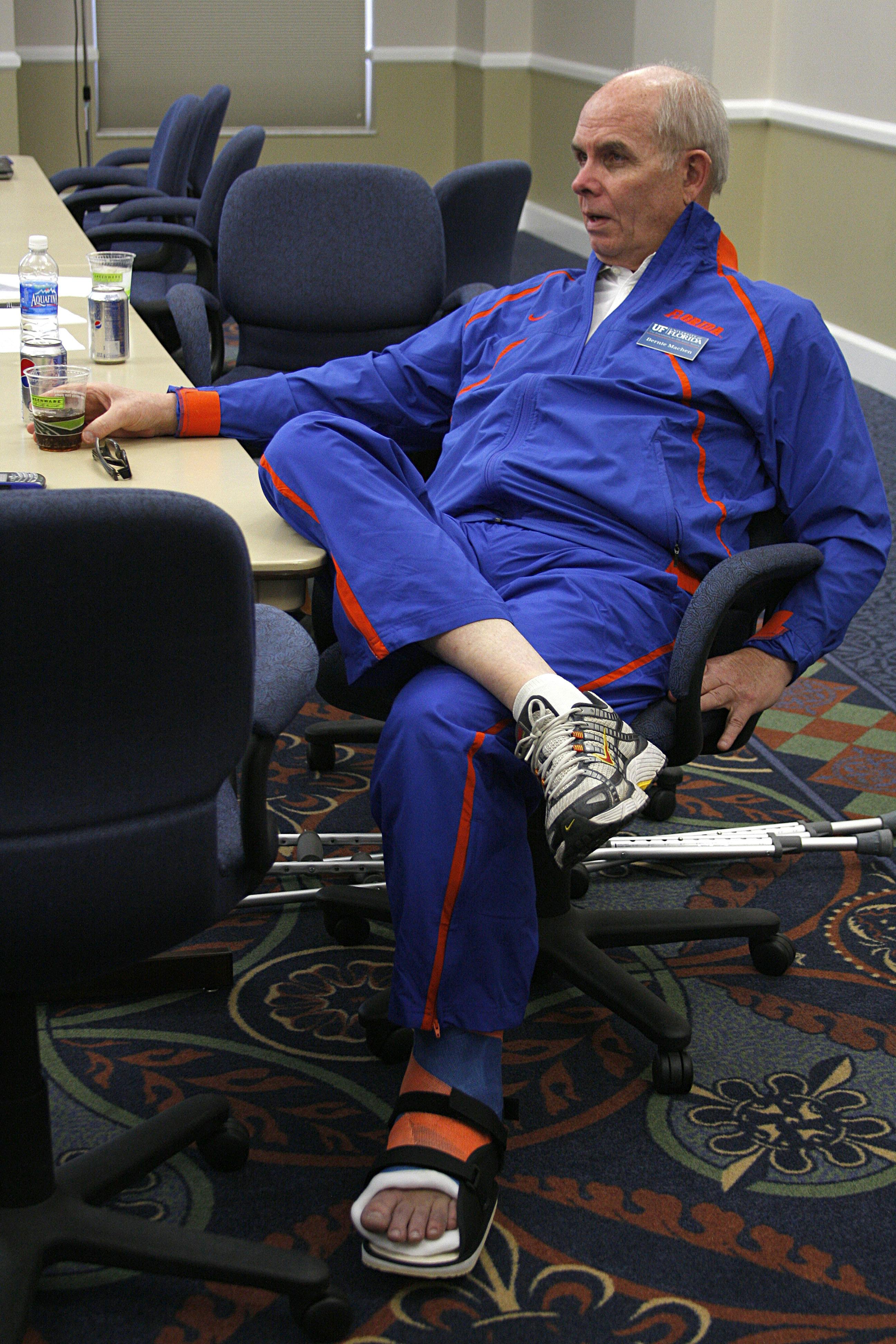 UF President Bernie Machen attended UF’s Board of Trustees governance committee meeting at the Emerson Alumni Hall Monday afternoon.