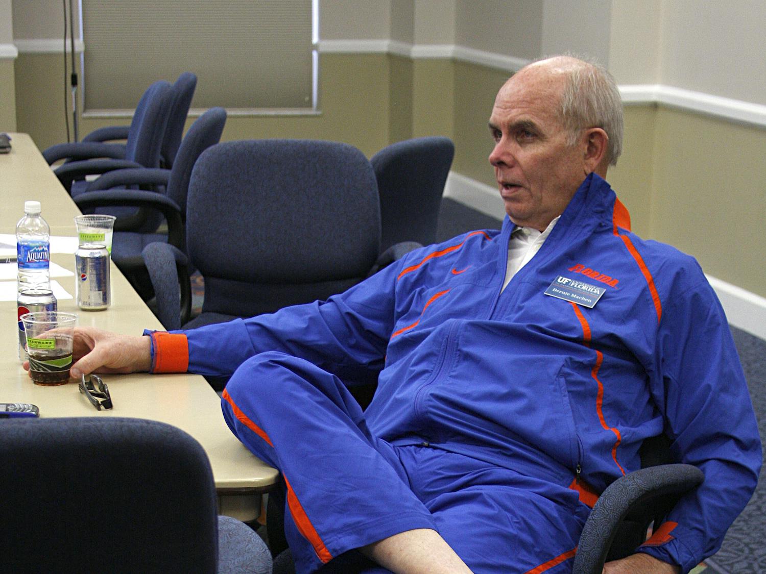 UF President Bernie Machen attended UF’s Board of Trustees governance committee meeting at the Emerson Alumni Hall Monday afternoon.