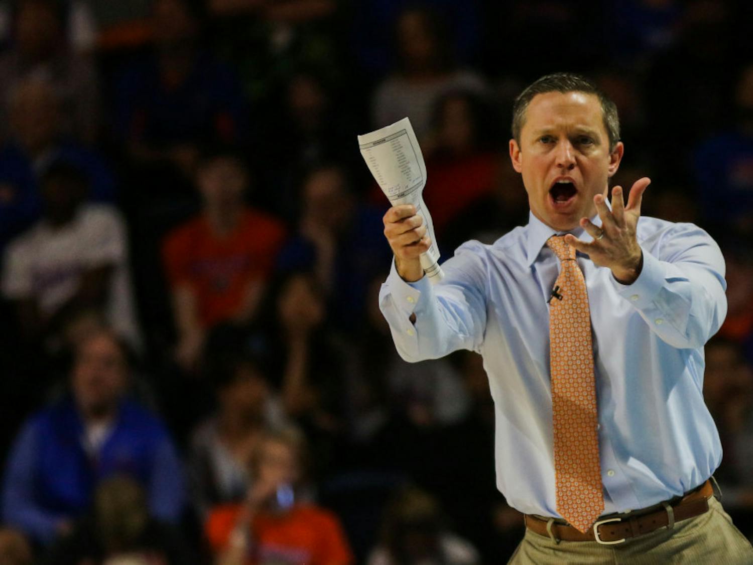 UF coach Mike White (pictured) and the Gators men's basketball team fell to Kentucky 65-54 on Saturday.
