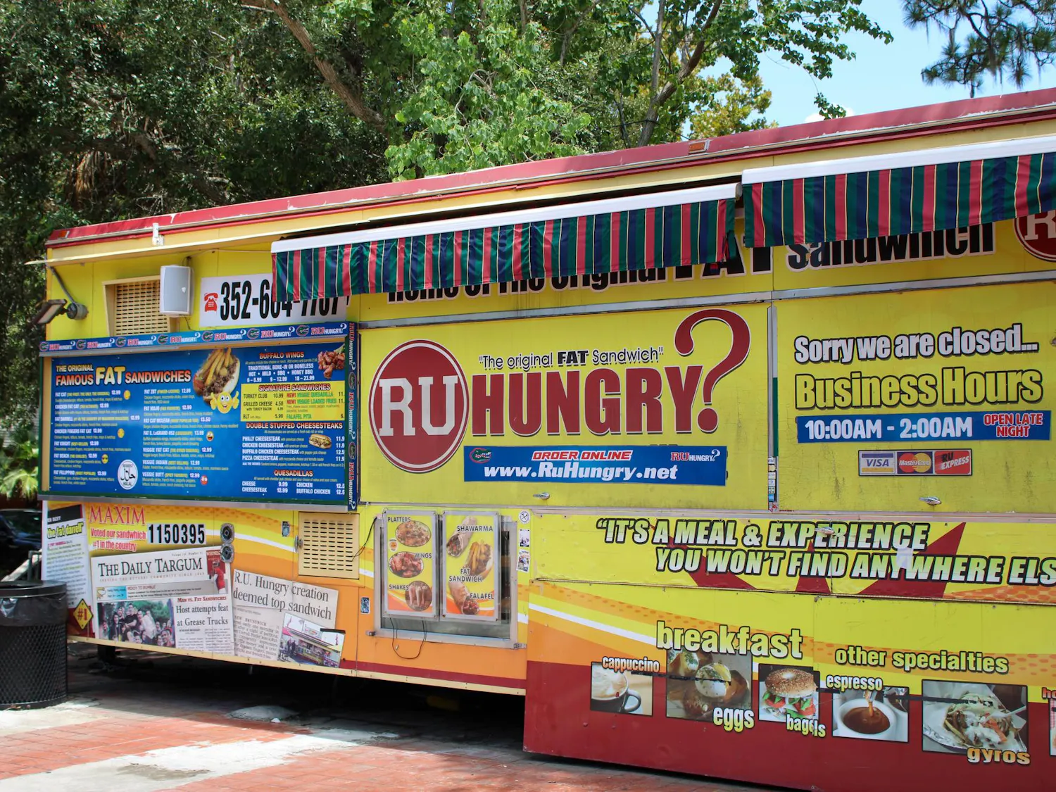 Outside food truck stands on University Avenue, Thursday, August 20, 2026, in Gainesville, Fla.