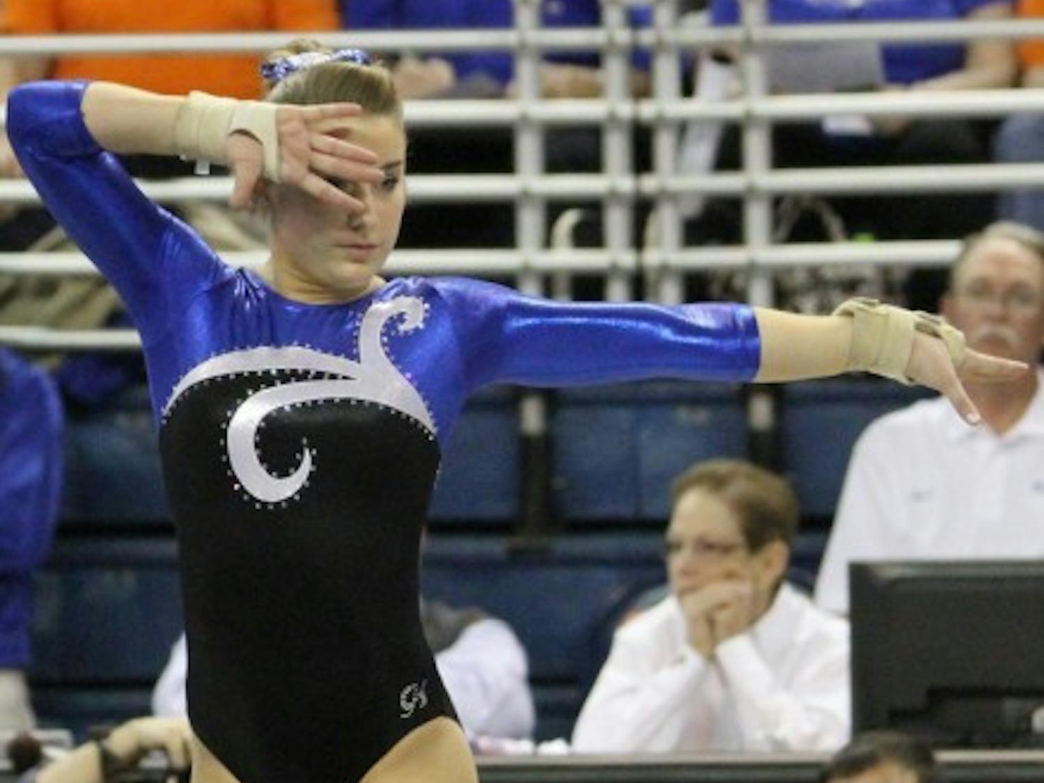 Florida senior gymnast Amy Ferguson scored a season-high 9.875 on floor against LSU last weekend.