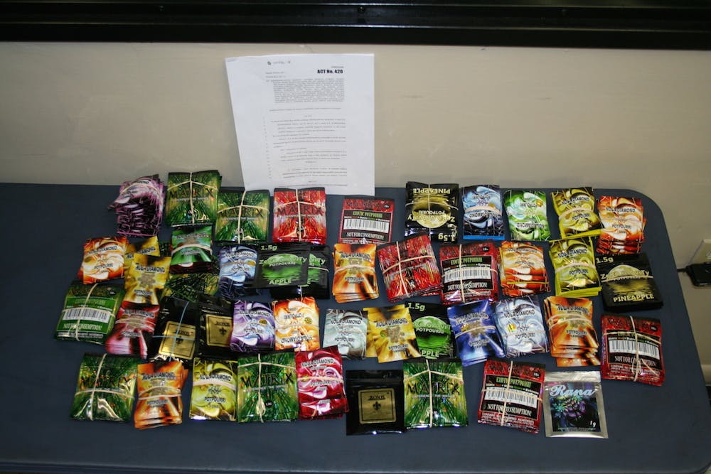 <p dir="ltr"><span>Above: A bad batch of spice, or synthetic marijuana, has sent at least 21 Gainesville residents to local emergency rooms since Saturday night, said Paul Myers, an administrator for the Florida Department of Health in Alachua County. Police are still looking for the source of where the batch is being sold.</span></p><p><span> </span></p>