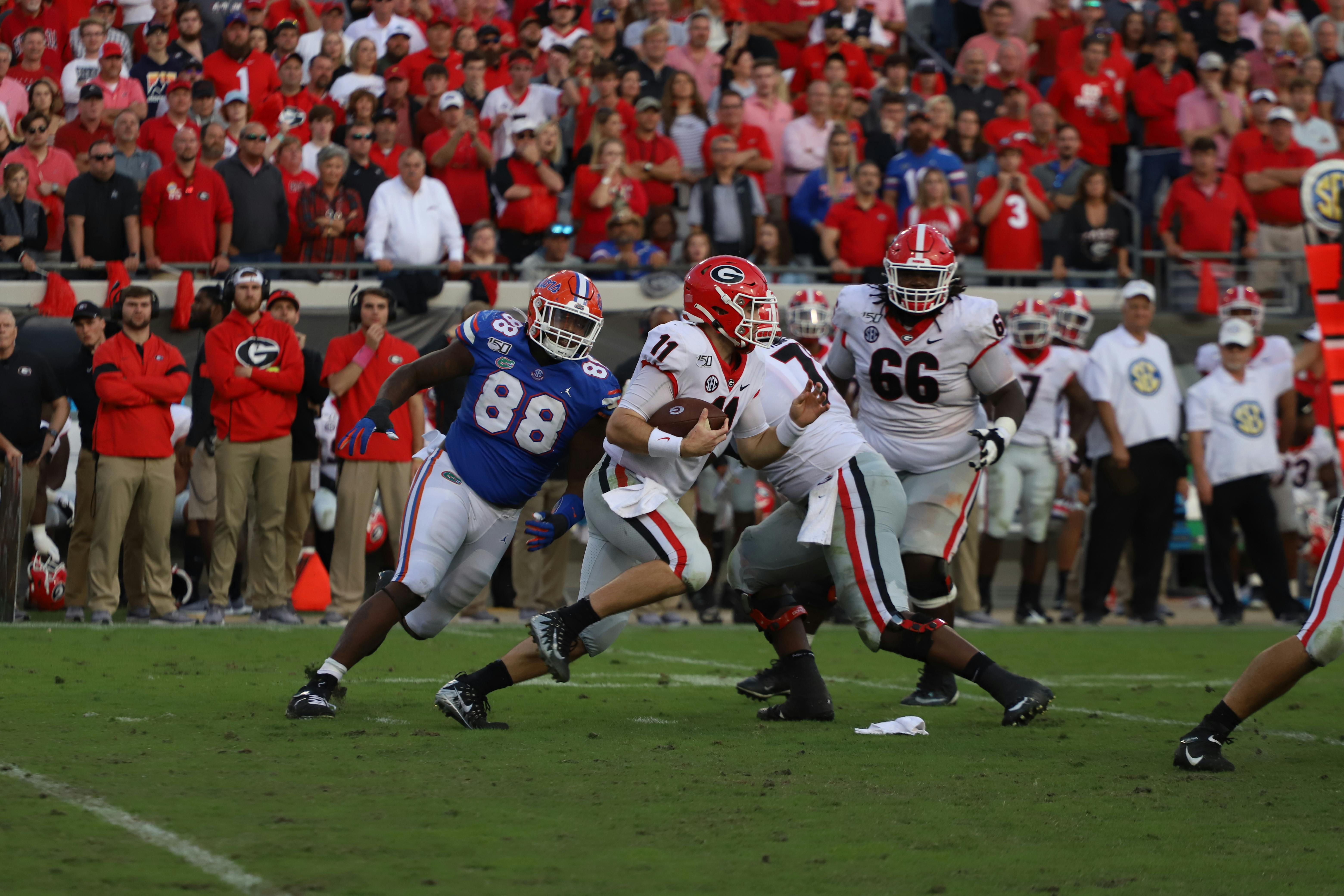 Florida's defense allowed 398 yards to Georgia's offense.