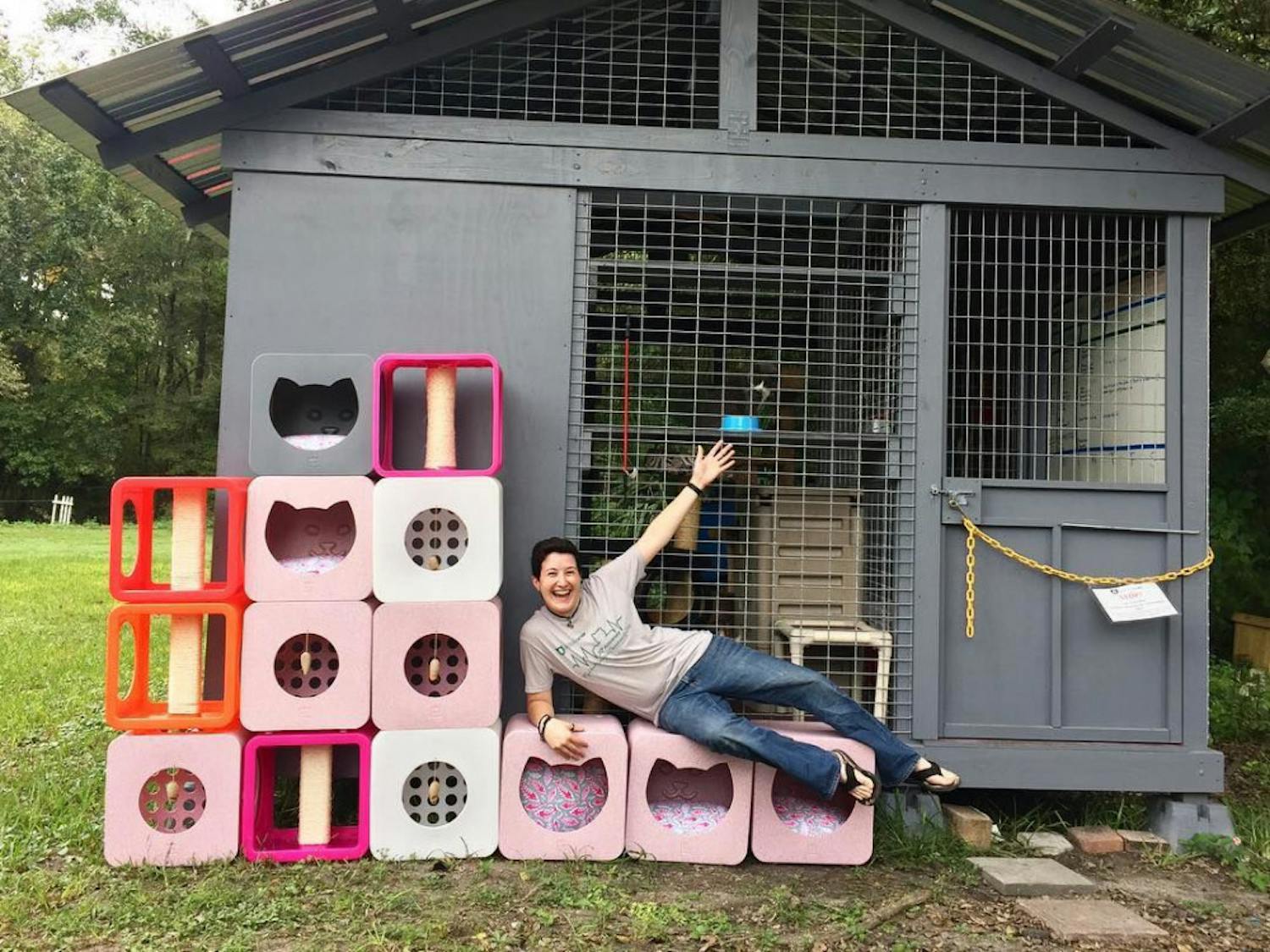 Operation Catnip's catio which will be featured again on this year's tour. 