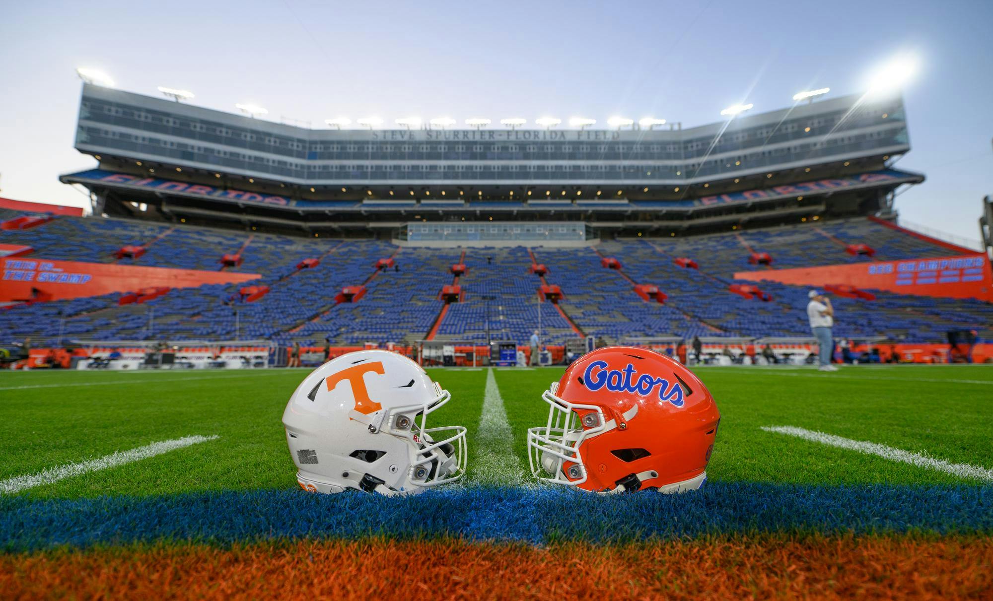 The Florida Gators face the Tennessee Volunteers in an NCAA college football game at Ben Hill Griffin Stadium, Saturday, Nov. 22, 2025, in Gainesville, Fla.