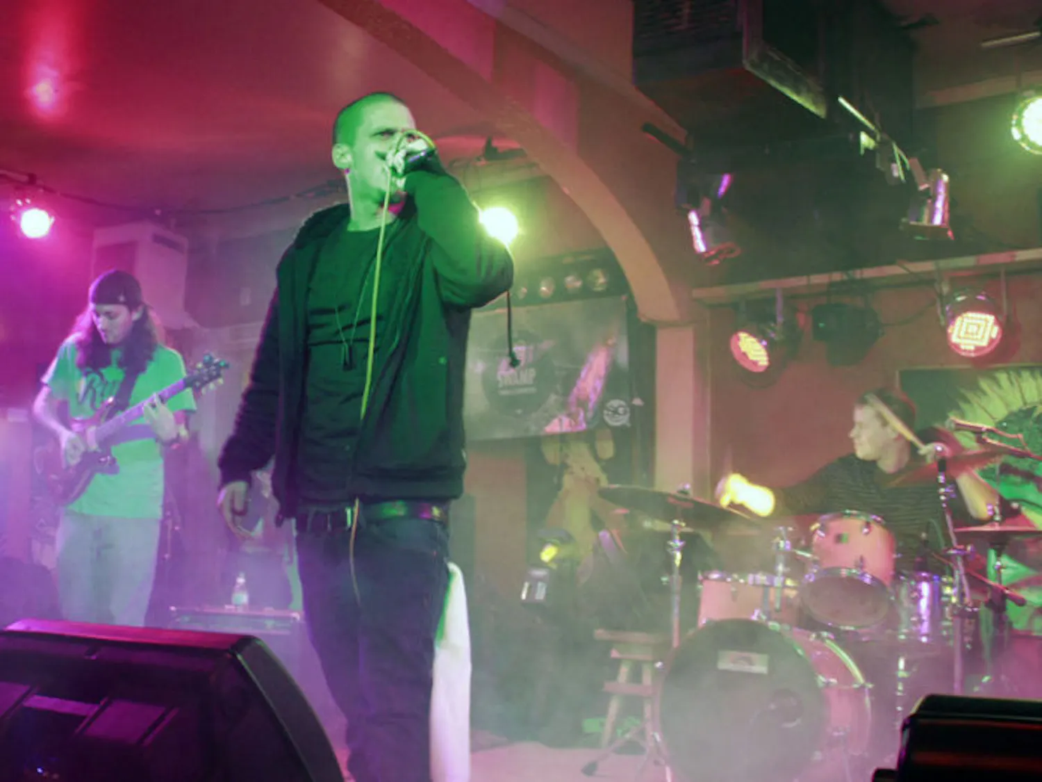 D.P. performs at The Jam on Friday, hosted by SGP’s student-run record label Swamp Records. The showcase exhibited talent such as Vass, Bells and Robes, Morning Fatty and others. 