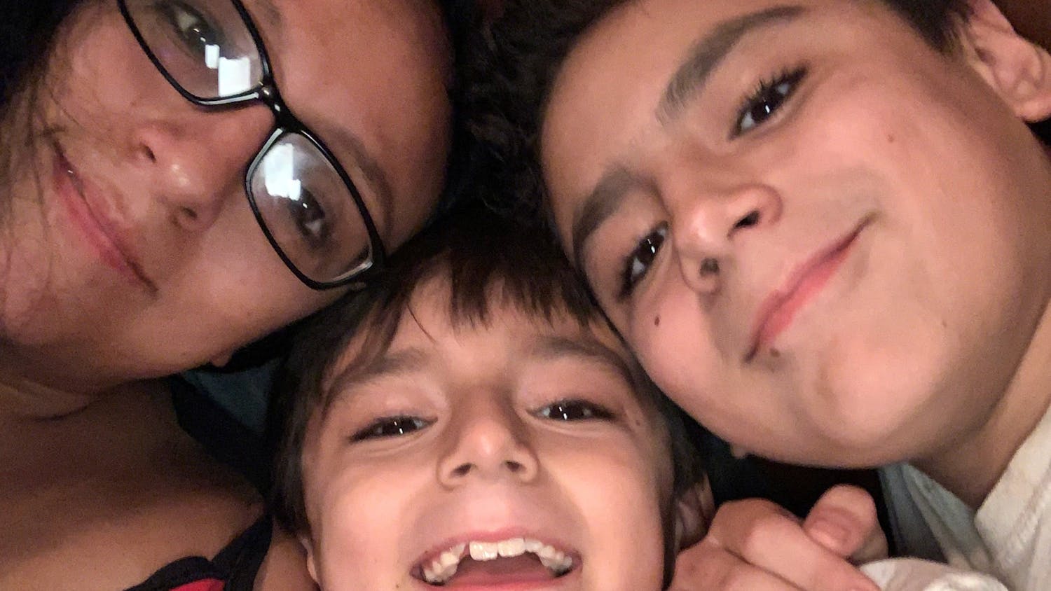 Karen Cravero with her two sons Walter and Lyndon.