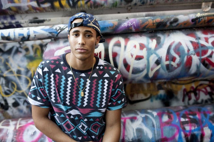 Michael Rizzo, a 19-year-old rapper who goes by Rezza, opened up for Hoodie Allen Wednesday.