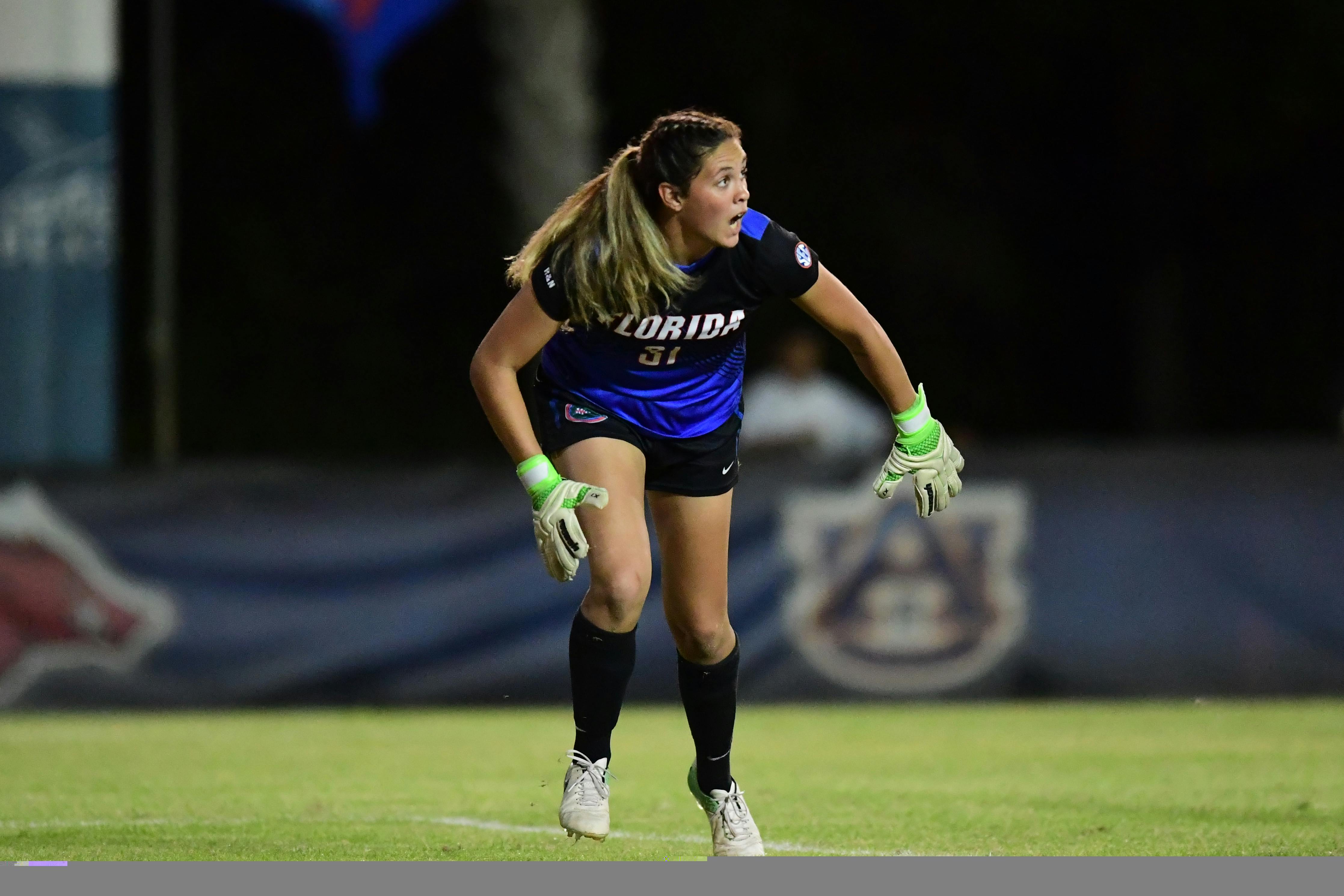 UF goalie Kaylan Marckese was on the receiving end of an own goal in Florida’s 2-1 loss to Texas A&amp;M in the semifinals of the SEC Tournament in Orange Beach, Alabama.