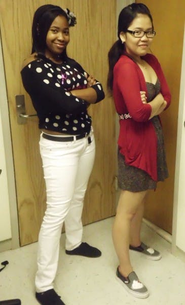 UF freshman Aira Mallari, right, poses with her roommate, Destiny Weeks, Friday morning. Mallari died after crashing her car Friday.