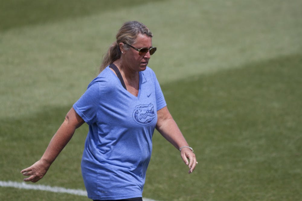<p>Florida lacrosse coach Amanda O'Leary recorded her 300th career victory on Saturday in UF's 16-11 win over Georgetown.</p>