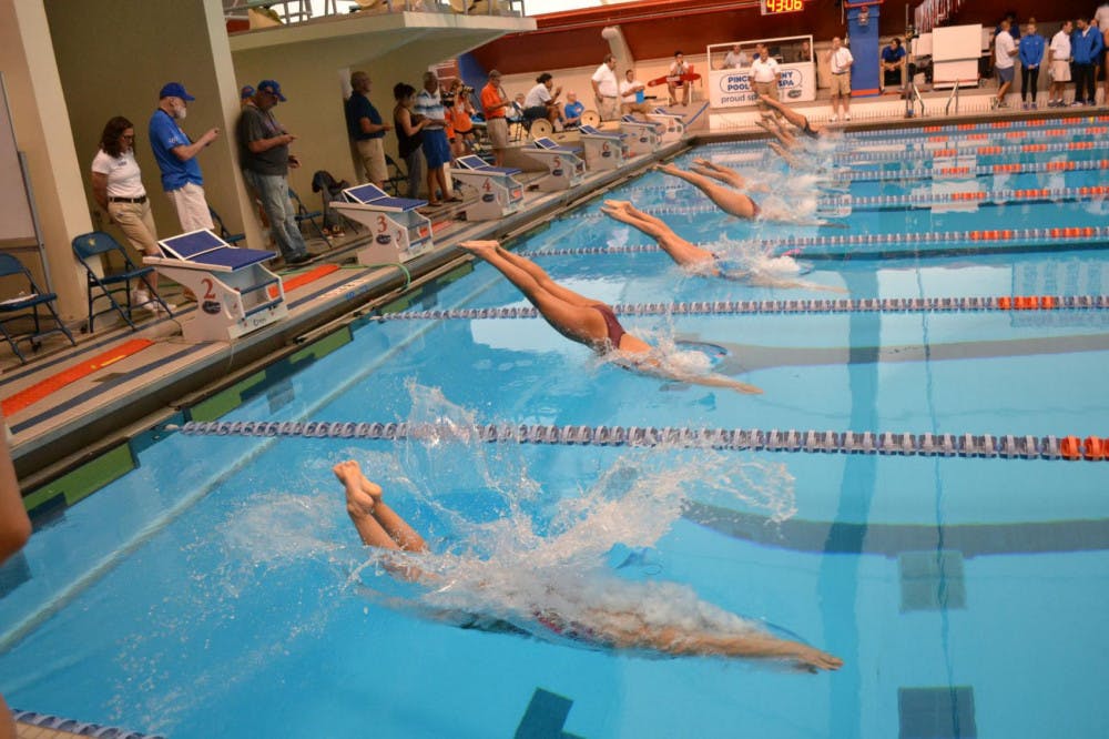 UF women’s swimming and dive take down Miami for first win of the